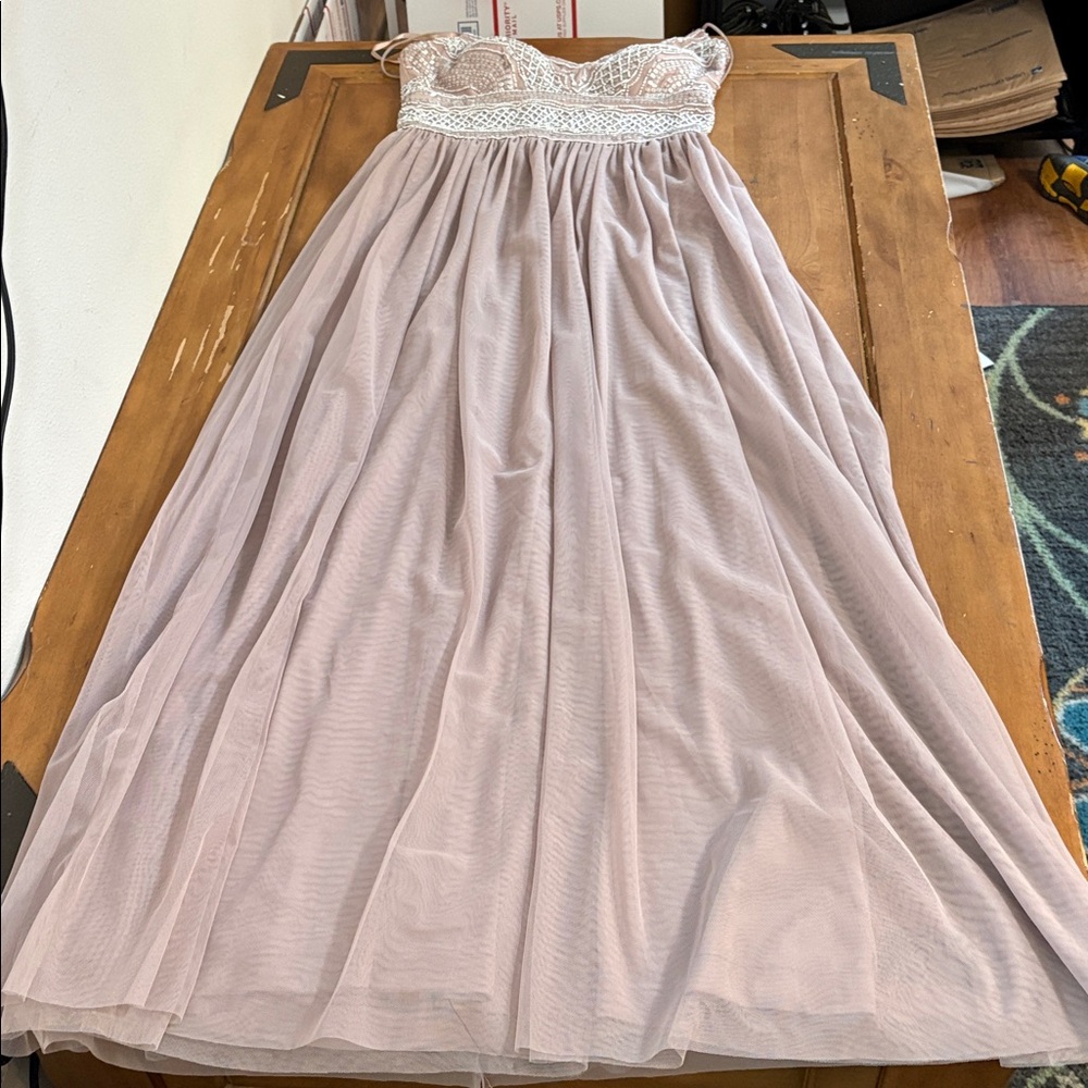 Adrianna Papell Mauve Maxi Dress Size 2 - Picture 10 of 14